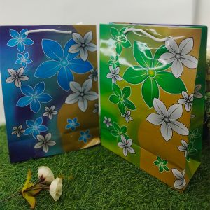 Tas Kertas Laminasi Licin Belanja Kado Hadiah Besar Motif Bunga Besar AS 14