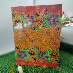 Tas Kertas Laminasi Licin Belanja Kado Hadiah Besar Motif Batik AS 24