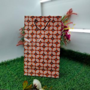 Tas Kertas Laminasi Kawung Coklat Belanja Kado Souvenir Ap3T Kawung